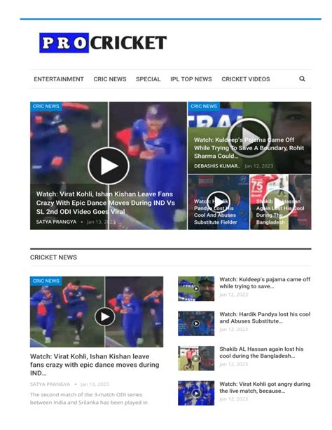 Cricket News Site, Cricket Latest News .